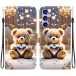 Custodia in pelle con texture cristallina e porta carte per Samsung Galaxy S24