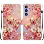 Custodia in pelle con texture cristallina e porta carte per Samsung Galaxy S24