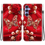 Custodia in pelle con texture cristallina e porta carte per Samsung Galaxy S24