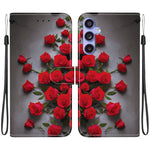 Custodia in pelle con texture cristallina e porta carte per Samsung Galaxy S24