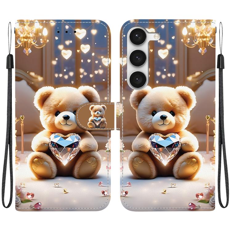 Custodia in pelle con texture cristallina per Samsung Galaxy S23 5G e S20 FE