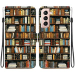 Custodia pelle con texture cristallina e disegno colorato per Samsung Galaxy S22