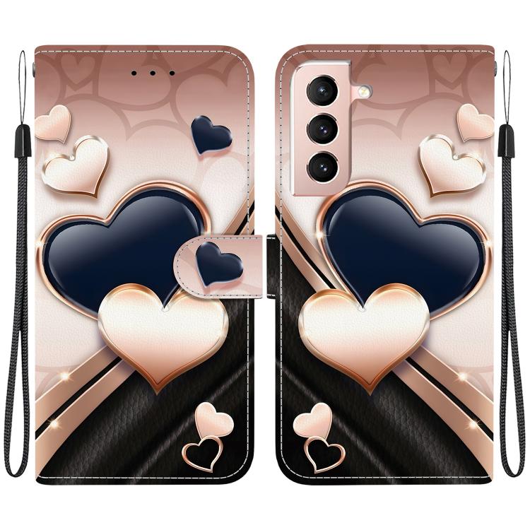 Custodia in pelle con texture cristallina per Samsung Galaxy S21 e S21+ 5G