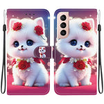 Custodia in pelle con texture cristallina per Samsung Galaxy S21 e S21+ 5G