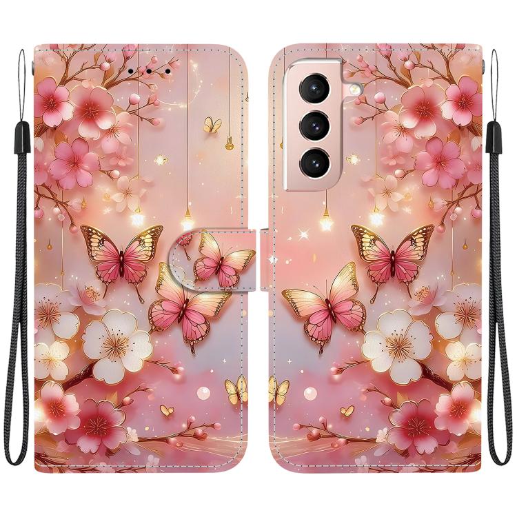 Custodia in pelle con texture cristallina per Samsung Galaxy S21 e S21+ 5G
