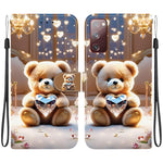 Custodia in pelle con texture cristallina per Samsung Galaxy S23 5G e S20 FE