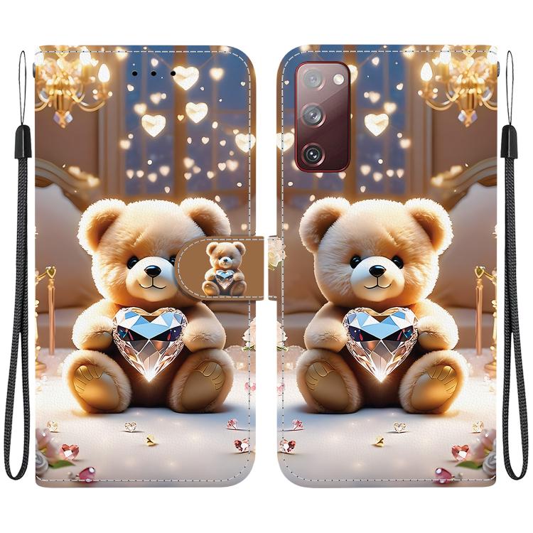 Custodia in pelle con texture cristallina per Samsung Galaxy S23 5G e S20 FE