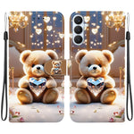 Custodia in pelle con texture cristallina e disegno colorato per Galaxy S26 FE e