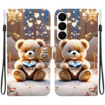 Custodia in pelle con texture cristallina e disegno colorato per Galaxy S26 FE e