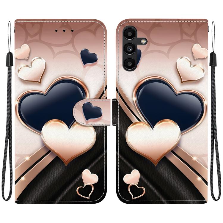 Custodia in pelle con texture cristallina e porta carte per Galaxy A13 4G/5G e