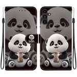 Custodia in pelle con texture cristallina e porta carte per Galaxy A13 4G/5G e