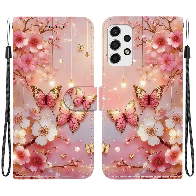 Custodia in pelle con texture cristallina e porta carte per Galaxy A13 4G/5G e