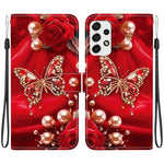Custodia in pelle con texture cristallina e porta carte per Galaxy A13 4G/5G e