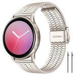 Cinturino per orologio xDfind con fibbia a sette perline in acciaio inossidabile, 20mm, 22mm