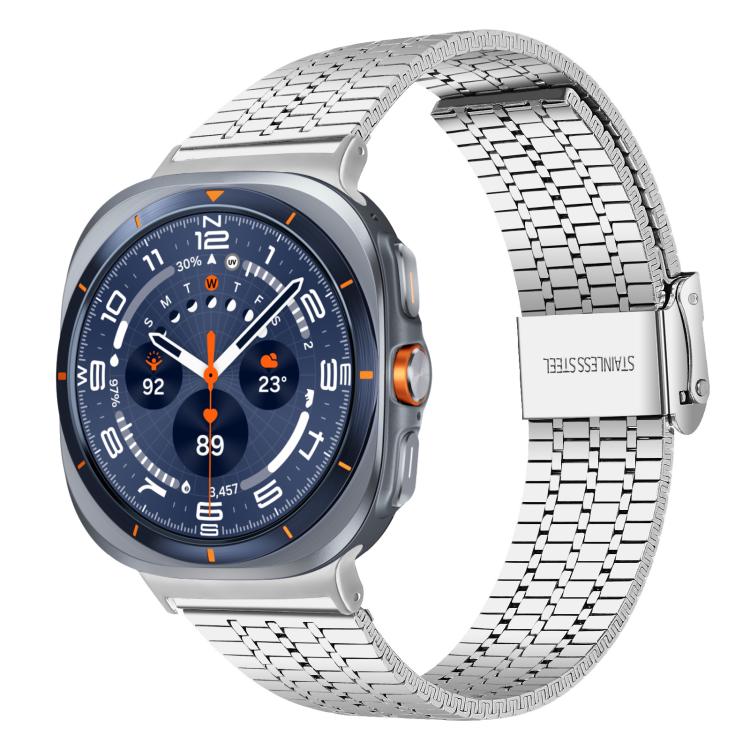 Cinturino per orologio xDfind con fibbia a sette perline in acciaio inossidabile, For Samsung Galaxy Watch Ultra / Ultra 2025, For Samsung Galaxy Watch8 / 8 Classic, For Samsung Galaxy Watch 7 / 6 / 5 / FE