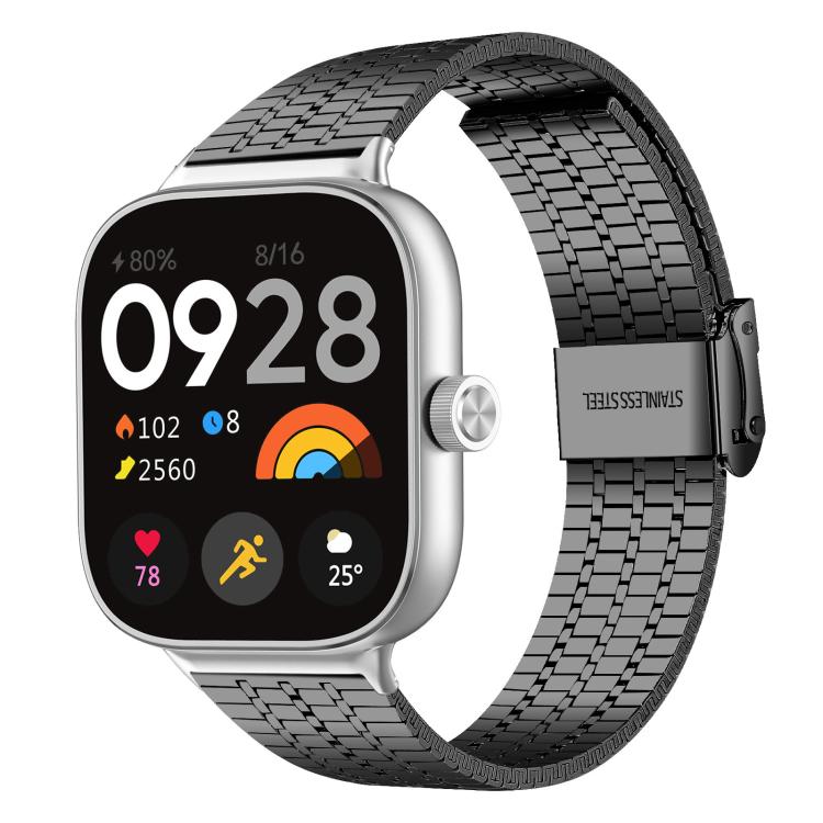 Cinturino per orologio xDfind con fibbia a sette perline in acciaio inossidabile, For Xiaomi Band 10 Pro/9 Pro/Redmi Watch 6/5/4, For Redmi Watch 3 Active / Watch 3 Lite, For Redmi Watch 3