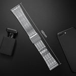 Cinturino per orologio xDfind con fibbia a sette perline in acciaio inossidabile, For Xiaomi Band 10 Pro/9 Pro/Redmi Watch 6/5/4, For Redmi Watch 3 Active / Watch 3 Lite, For Redmi Watch 3