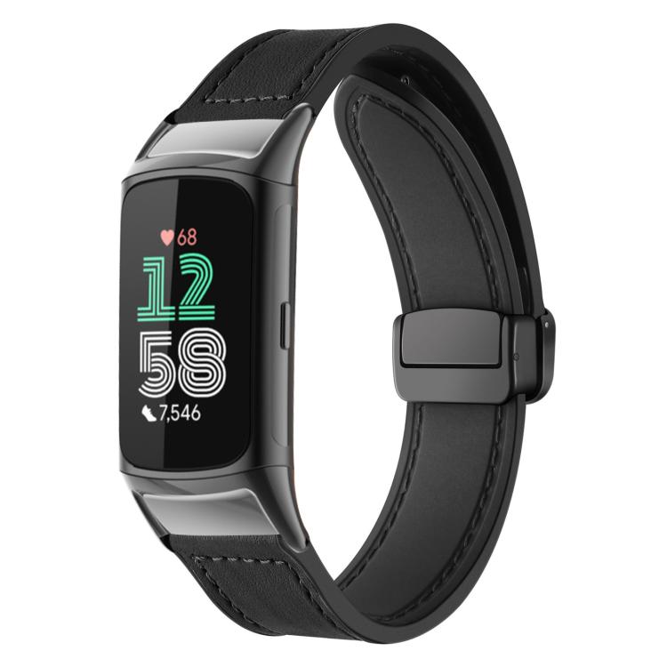 Cinturino per orologio xDfind in silicone con fibbia magnetica e motivo Crazy Horse, For Fitbit Charge 5 / Charge 6