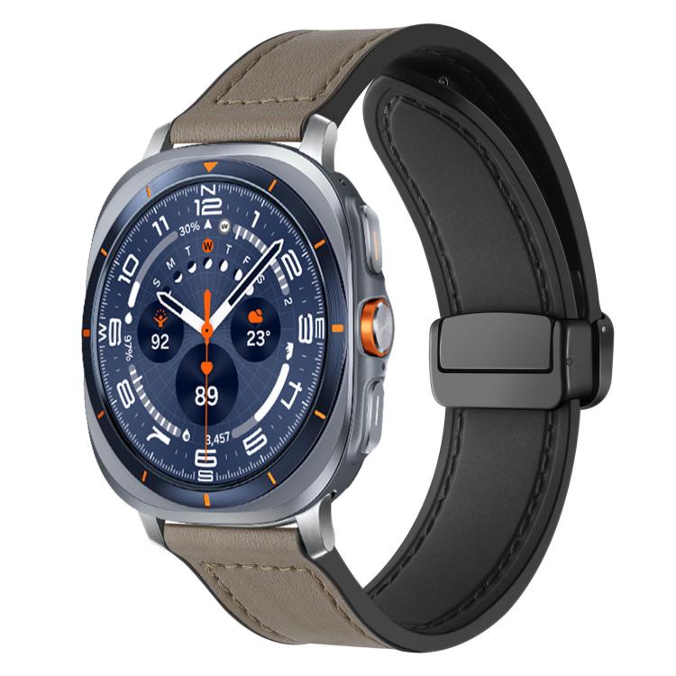 Cinturino per orologio xDfind in silicone con fibbia magnetica e motivo Crazy Horse, For Samsung Galaxy Watch Ultra / Ultra 2025, For Samsung Galaxy Watch8 / 8 Classic