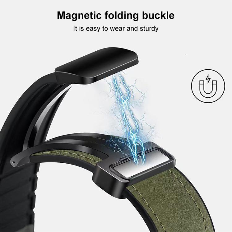 Cinturino per orologio xDfind in silicone con fibbia magnetica e motivo Crazy Horse, For Samsung Galaxy Watch Ultra / Ultra 2025, For Samsung Galaxy Watch8 / 8 Classic
