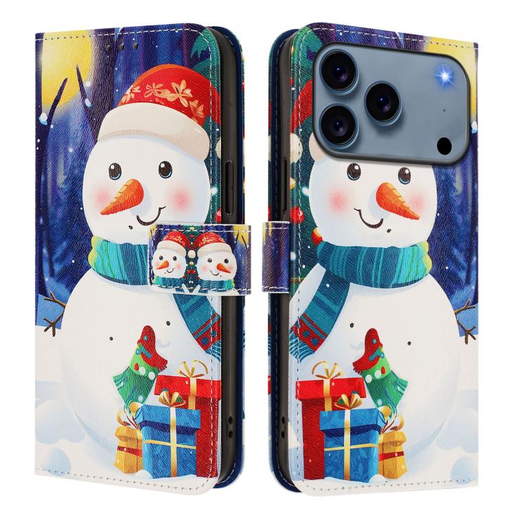 Custodia per telefono in pelle con fibbia e cinturino, serie natalizia., For iPhone 17e / 16e, For iPhone 17 Pro Max, For iPhone 17 Pro, For iPhone 17