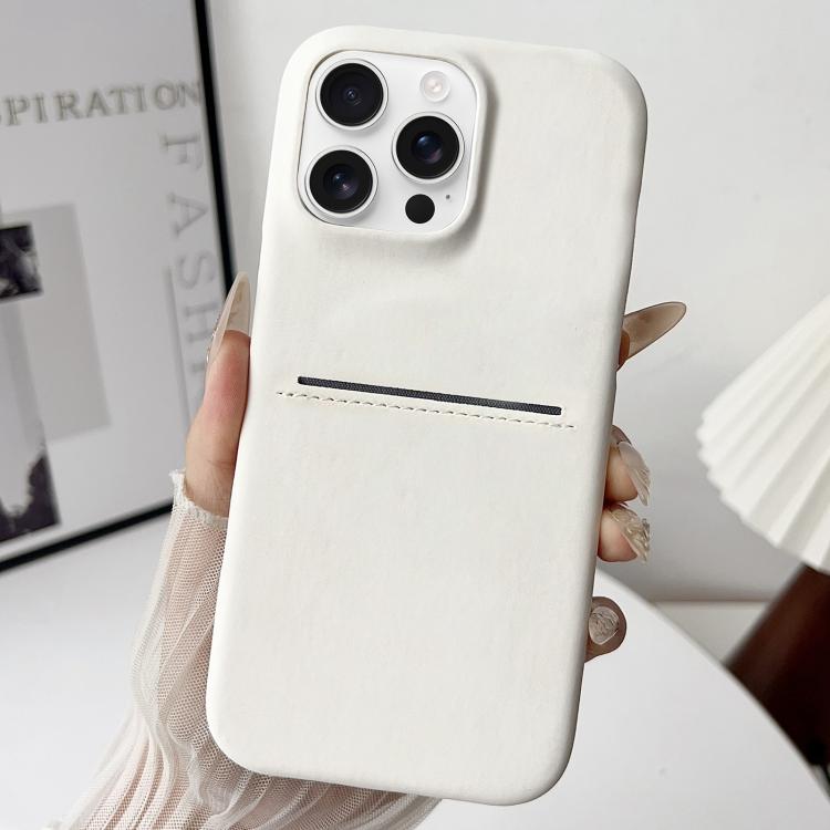Custodia per telefono con scomparto per carte effetto pelle di pecora, For iPhone 16 Pro Max, For iPhone 16 Pro, For iPhone 16 Plus, For iPhone 16