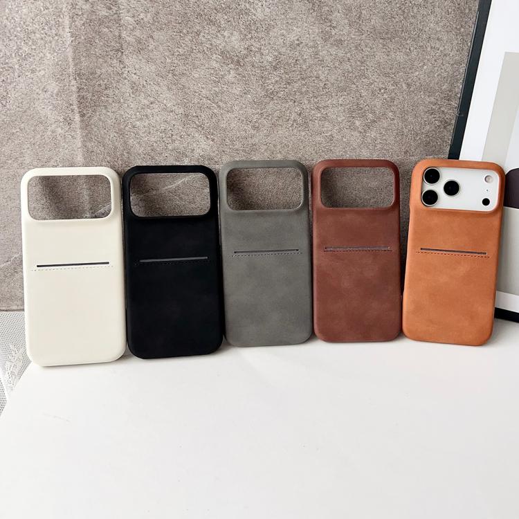 Custodia per telefono con scomparto per carte effetto pelle di pecora, For iPhone 16 Pro Max, For iPhone 16 Pro, For iPhone 16 Plus, For iPhone 16