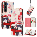 Custodia in pelle con fibbia e cinturino per Samsung Galaxy S24 Ultra, S23 FE