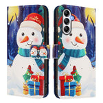 Custodia in pelle con fibbia e cinturino serie natalizia per Samsung Galaxy A34