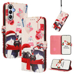 Custodia in pelle con fibbia e cinturino serie natalizia per Samsung Galaxy A34