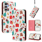 Custodia in pelle con fibbia e cinturino serie natalizia per Samsung Galaxy A34