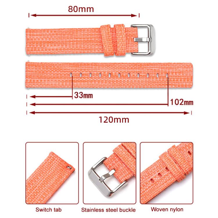 Cinturino per orologio xDfind in tela di nylon, For Samsung Galaxy Watch Ultra / Ultra 2025, For Samsung Galaxy Watch8 / 8 Classic, For Samsung Galaxy Watch 7 / 6 / 5 / FE