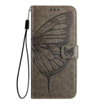Custodia in pelle con farfalla in rilievo per Samsung Galaxy XCover7 Pro