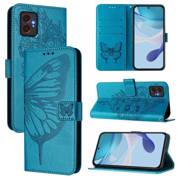 Custodia in pelle con farfalla in rilievo per Samsung Galaxy XCover7 Pro