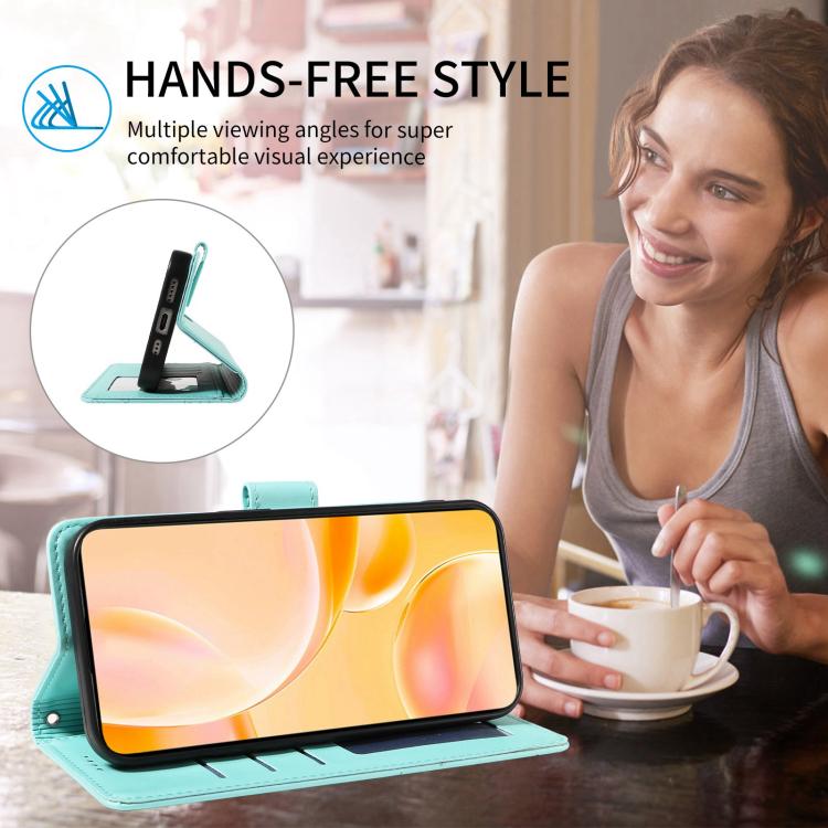 Portafoglio in pelle con protezione RFID e ciondolo a cuore per Galaxy A57 A37