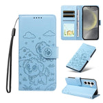 Portafoglio in pelle con protezione RFID e ciondolo a cuore per Galaxy S24