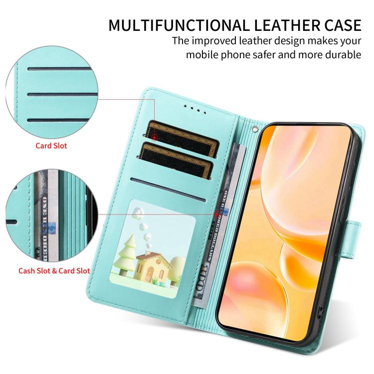 Portafoglio in pelle con protezione RFID per Galaxy S24 / S25, S24+ / S25+, S25