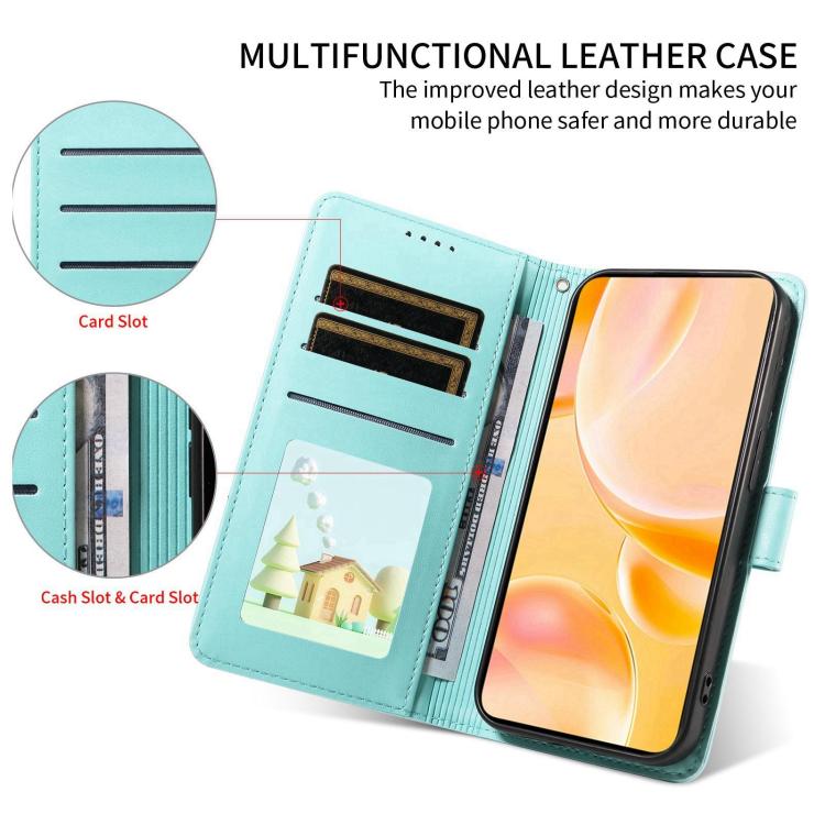 Portafoglio in pelle con protezione RFID e ciondolo a cuore per Galaxy S26 FE