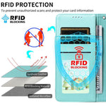 Portafoglio in pelle con protezione RFID e ciondolo a cuore per Galaxy S26 FE