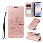 Portafoglio in pelle con protezione RFID e ciondolo a cuore per Galaxy S26 FE
