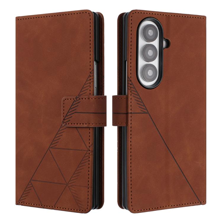 Custodia in pelle con stampa 3D a libro per Samsung Galaxy Z Fold7 5G