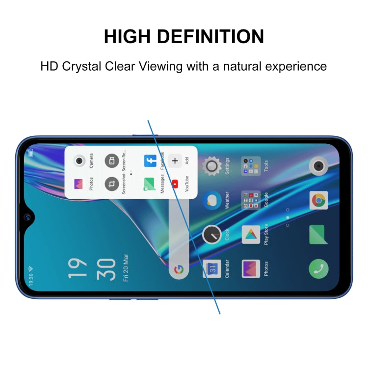 Pellicola vetro temperato schermo intero con colla completa per OPPO