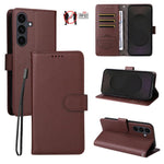 Custodia pelle con portafoglio e protezione RFID per Galaxy S25 / S24, S25+ /