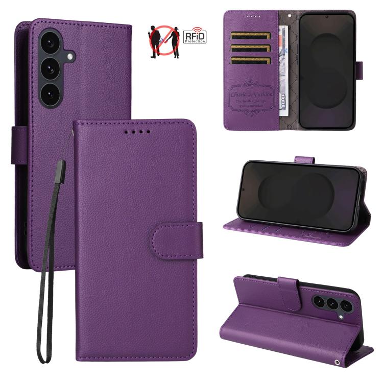Custodia pelle con portafoglio e protezione RFID per Galaxy S25 / S24, S25+ /