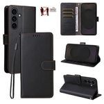 Custodia pelle con portafoglio e protezione RFID per Galaxy S25 / S24, S25+ /