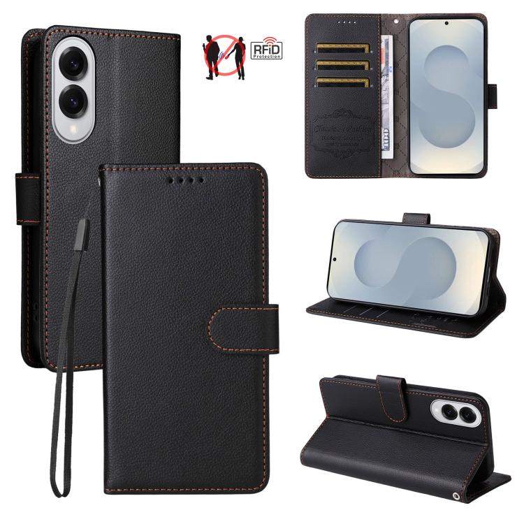 Custodia pelle con portafoglio e protezione RFID per Galaxy S25 / S24, S25+ /