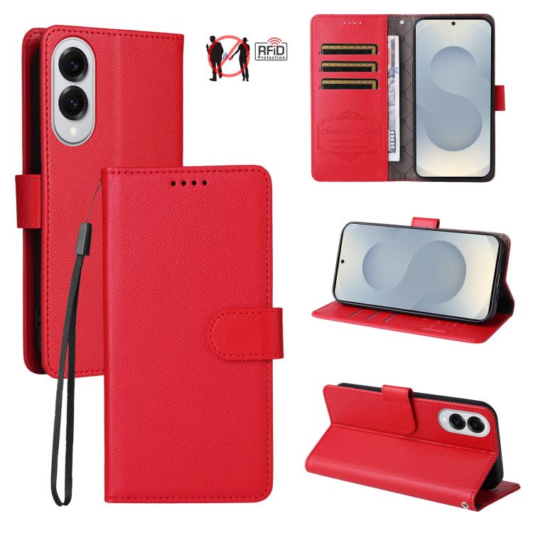 Custodia pelle con portafoglio e protezione RFID per Galaxy S25 / S24, S25+ /
