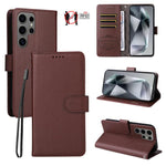 Custodia in pelle con portafoglio e protezione RFID per Galaxy S23 5G, S20 FE e