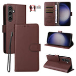 Custodia in pelle con portafoglio e protezione RFID per Galaxy S23 5G, S20 FE e