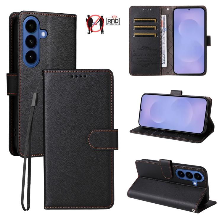 Custodia pelle con portafoglio e protezione RFID per Galaxy S25 / S24, S25+ /